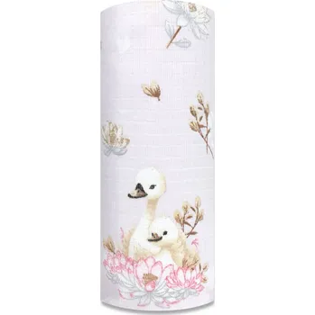 látková plena Ega Kids TETRA plena - labutě růžová