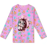 Dívčí tričko - KUGO FT1213, růžová Barva: Růžová, Velikost: 146