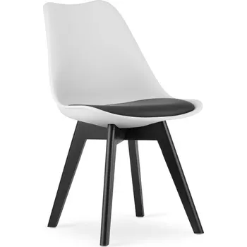 Jídelní židle Jídelní židle MARK - bílá / černá (černé nohy)