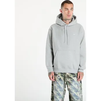 Pánská mikina Mikina Nike Solo Swoosh Men's Pullover Hoodie Dk Grey Heather/ Lt Smoke Grey/ White S