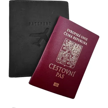 Peněženka Kožené pouzdro na pas 80065 černé, HJP