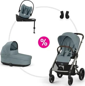 Kočárek Cybex set Balios S Lux + korba + Cloud G + základna + adaptéry 2025 - Stormy Blue