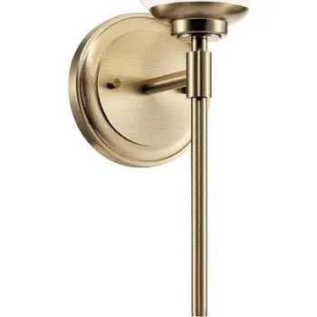 Koupelnové svítidlo Nástěnné svítidlo do koupelny nad zrcadlo, zlaté, bílá skleněná koule Kichler