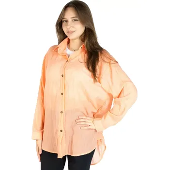 Dámská halenka Dámská košile Savitree Radiant Salmon, jednobarevná, Sittar UNI