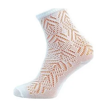 Dámské ponožky Dámské ponožky NOVIA 1096 Dana krajka 5 párů bílá 26-27