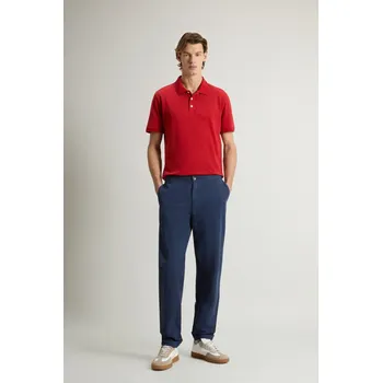Pánské kalhoty KALHOTY WOOLRICH LINEN BLEND PANTS DREAM BLUE