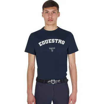 Pánské tričko EQUESTRO Triko bavlněné Horse Club Equestro, pánské, navy XL