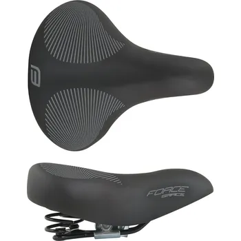 Sedlo na kolo sedlo FORCE GRACE UNI s pružinou, černé