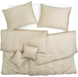 SCANquilt povlečení SATÉN TENCEL PLUS béžová 140 x 200/70 x 90 cm