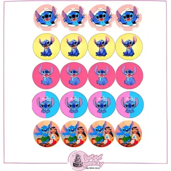 Jedlá dekorace na dort Lilo a stitch č.4 - jedlý papír - Bez úprav / Jedlý papír / Bez decor gelu