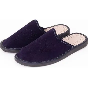 Pánské pantofle Vlnka Pánské letní kožené pantofle modrá velikost obuv dospělí 47