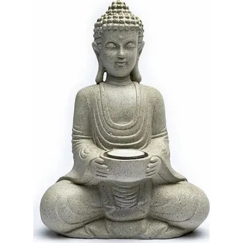 Buddha meditující se stojánkem na čajovou svíčku 27 cm 27 cm