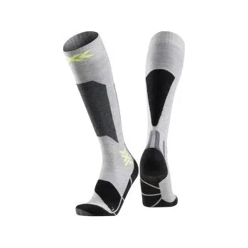 Pánské ponožky X-Bionic X-SOCKS SKI DISCOVER OTC Rhino Grey/Canary šedá 42-44 EU