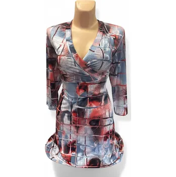 Dámská tunika Halenka VIKI, Barva Světle modrá, Velikost XXXL56, Materiál 98% Polyester 2% Lycra