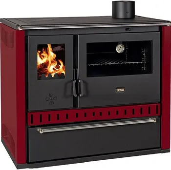 Sporák na tuhá paliva Sporák na tuhá paliva PRITY GT FI S DR, nerezová trouba, bordó