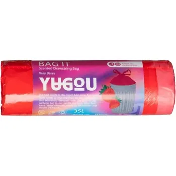 Pytle na odpadky Yugou voňavé pytle do koše se stahovací šňůrkou BAG IT 35l, Very Berry