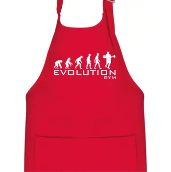 Kuchyňská zástěra Evoluce Gym - Dětská zástěra na vaření - Univerzální velikost ( Červená )