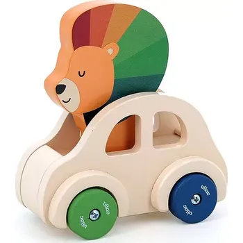 Dřevěná hračka Vilac Dřevěné autíčko s klaksonem Lev