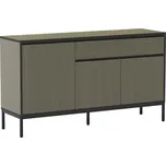 Marckeric Zelená lakovaná komoda Lorenza 140 x 40 cm