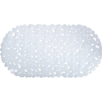 Protiskluzová podložka MSV protiskluzová podložka do vany GALETS, bílá, PVC, 99 x 39 cm