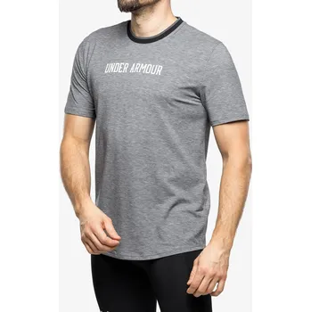 Pánské tričko Tréninkové tričko Under Armour Recover - black full heather/white