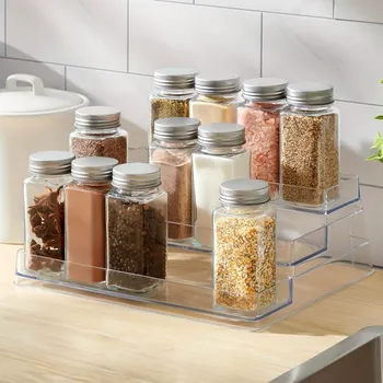 Úložný box Průhledný třípatrový organizér na koření
