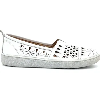 Dámské baleríny URBAN LADIES Dámské baleríny kožené 9019-1 T05 AZA bílé Barva: Bílá, Velikost: 37
