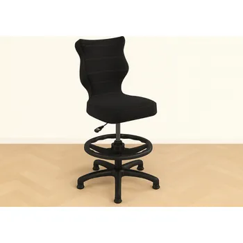 Entelo Dětská výškově nastavitelná židle k psacímu stolu ČERNÁ Zvolte rozměr: dítě 133 - 159 cm (výška stolu 70 - 82 cm)