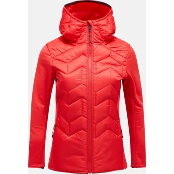 Dámská větrovka BUNDA PEAK PERFORMANCE W ELEVATE LINER HYBRID HO BRILLIANT RED/BLACK/