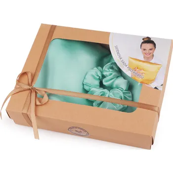 Povlak na polštářek Sada na spaní, saténový povlak na polštář a gumička Varianta: 17 mint, Balení: 1 ks