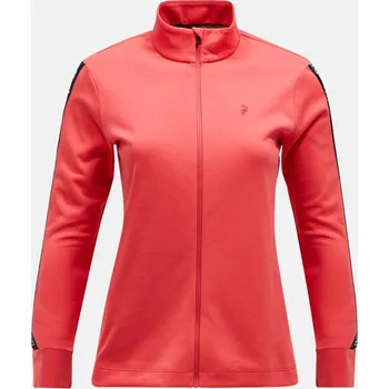 Dámská mikina MIKINA PEAK PERFORMANCE W TURF ZIP LS BRILLIANT RED/BLACK/