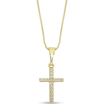 Řetízek Pozlacený řetízek s přívěskem křížku 2498