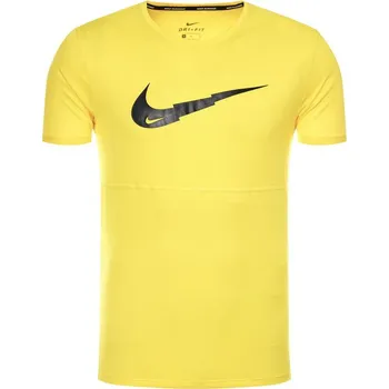 Pánské triko Nike Breathe Run T-Shirt Yellow L