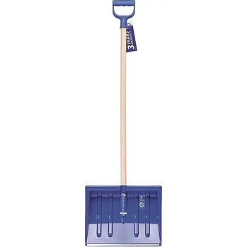 Hrablo na sníh Těsmat cz Hrablo na sníh ALPIN 1 A modrá, 33x41cm, dřevěná násada - SLOŽENÉ
