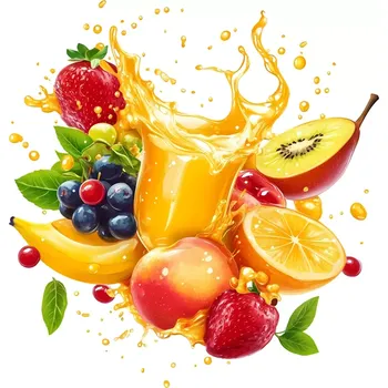 Samolepící dekorace UV samolepka mix letní ovoce 6x6 cm (UV samolepka se zeleninou a ovocem)