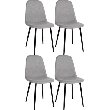 Jídelní židle Jídelní židle Napier - 4 kusy - látka | světle šedá