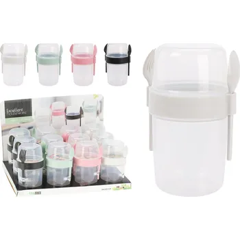 Svačinový box Obědový box s příborem, 1,1 l, MIX