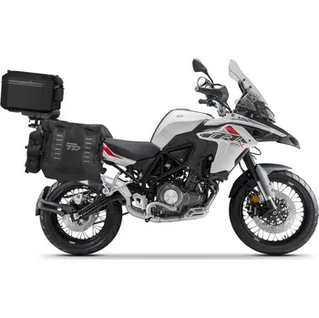 Zavazadlo na motocykl SHAD Kompletní sada sedlových brašen TERRA TR40 adventure a hliníkového kufru SHAD TERRA TR55 PURE BLACK, včetně montážní sady BENELLI TRK 502X