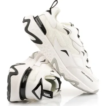 Dámské tenisky TENISKY KARL LAGERFELD BLAZE STRIKE LACE MIX WHITE LTHR & TEXTILE W/BLACK