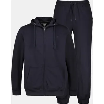 JP1880, Plus size Jogging souprava JP1880, kolekce domácí oblečení, bunda s kapucí a kalhoty, do velikosti 8XL pro plnoštíhlé nadměrná velikost, 802934730-1459, modrý, XL, Plus size oblečení, Oblečení pro vysoké muže, Nadměrné velikosti, Oblečení pro plno