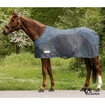 Deka pro koně Síťová/nepromokavá deka Waldhausen -COMFORT- - Šedá - 145cm