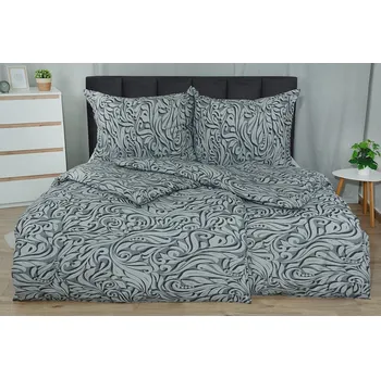 Povlečení Bavlněné povlečení BASIC HELPA šedé