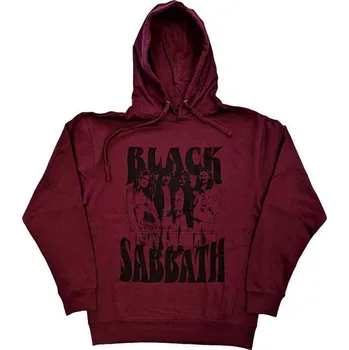 Pánská mikina Black Sabbath Mikina Band and Logo Unisex Maroon Red S