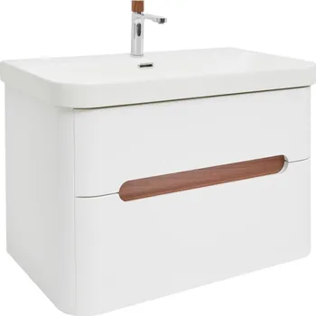 Šatní skříň Swiss aqua technologies Koupelnová skříňka s umyvadlem a baterií SAT Fusion 77,5x53x45 cm bílá matná mat SATFUSION280WMWBA