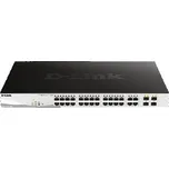 D-Link DGS-1210-28MP 28-port Gigabit Smart+ PoE Switch, 24x GbE PoE+, 4x RJ45/SFP, PoE 370W