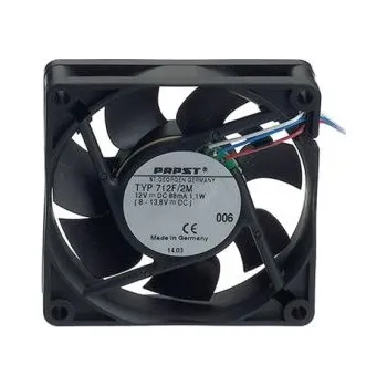 PC ventilátor ebm-papstAxiální ventilátor 12 V DC dc, průtok vzduchu: 43m³/h 1.7W140mA, 70 x 70 x 15mm