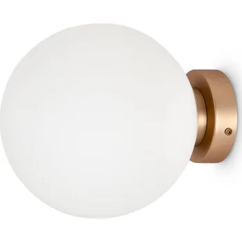 Nástěnné svítidlo Maytoni Univerzální skleněné nástěnné svítidlo Basic Form Wall Barva: Zlatá, Průměr: 200 mm, Barva skla: Bílá MOD321WL-01G3 Univerzální skleněné nástěnné svítidlo Basic form Wall