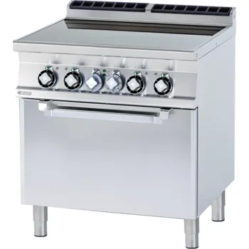 Sporák Elektrický sporák sklokeramický s troubou GN 2/1 CFC4-78ET RM GASTRO