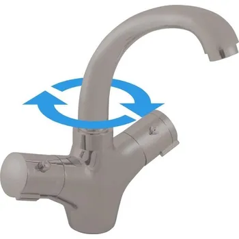 Vodovodní baterie Vodovodní baterie umyvadlová termostatická, metal grey lesklá TRM26.0MGL