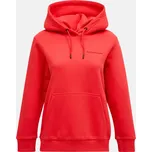 MIKINA PEAK PERFORMANCE W ORIGINAL SMALL LOGO HOO BRILLIANT RED/BLACK/